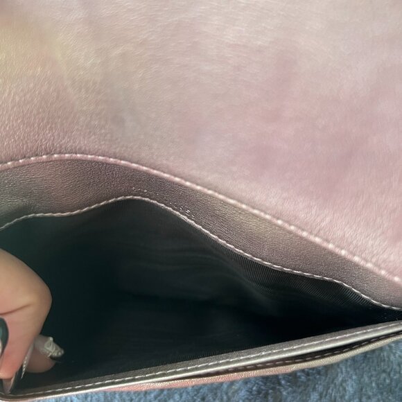 Gucci GG Imprimé Canvas Wallet in Purple/Pewter Metallic with Silver Hardware - Picture 6 of 13